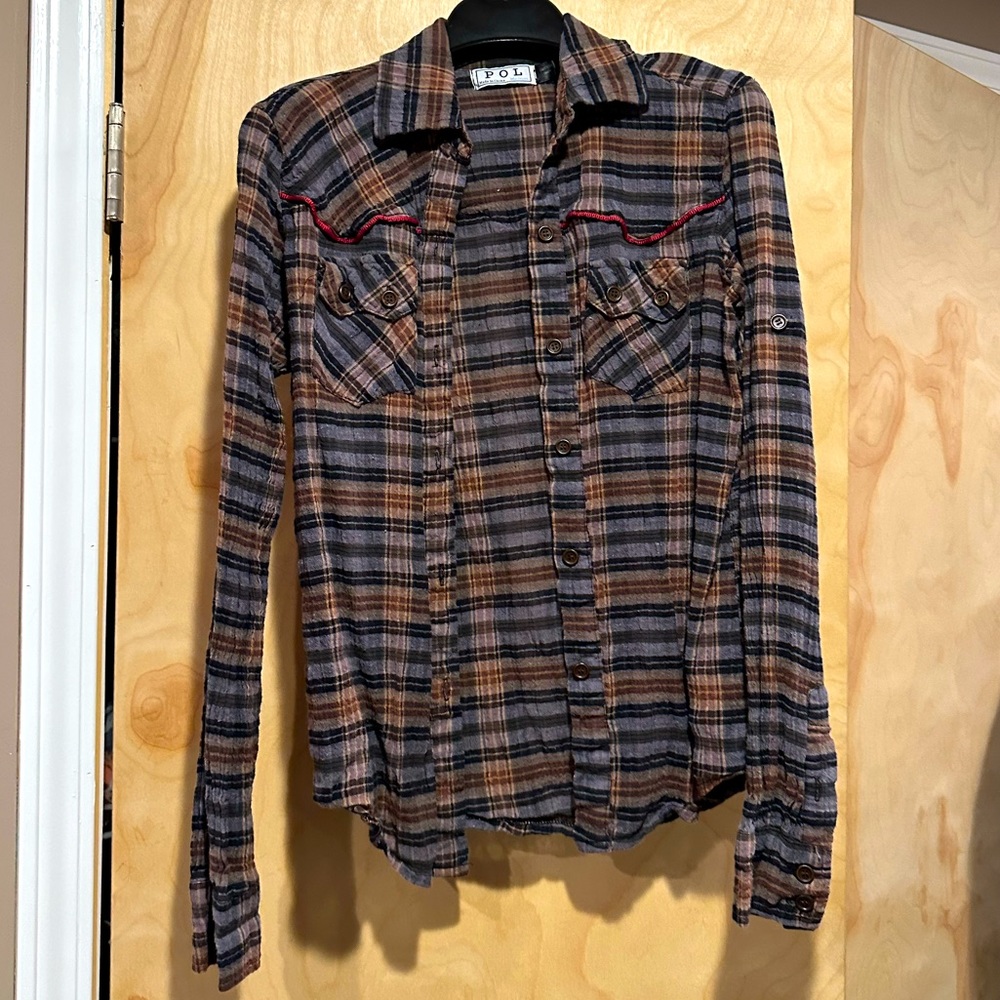 Button up flannel top